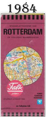 pl34 -  Stads Plattegrond Rotterdam- Falkplan / VVV, Gelezen, Ophalen of Verzenden, Landkaart, 1800 tot 2000