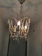 Kroonluchtertje met kristallen, Huis en Inrichting, Lampen | Kroonluchters, Ophalen, Zo goed als nieuw, Glas, Klassiek