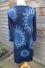 Jurk donkerblauw glitter Desigual mt XL, Blauw, Ophalen of Verzenden, Zo goed als nieuw, Desigual