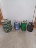 4 x vintage oude olie blikken reclame blikken emaille, Ophalen