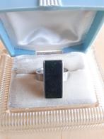 Verstelb. Zilveren Ring met Donkergroene Agaat. GRATIS Verz., Verzenden, Zilver, Ring, Met edelsteen