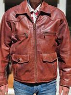Vintage leren moterjas  maat 48,50, Ophalen of Verzenden, Gedragen, Maat 48/50 (M), Bruin