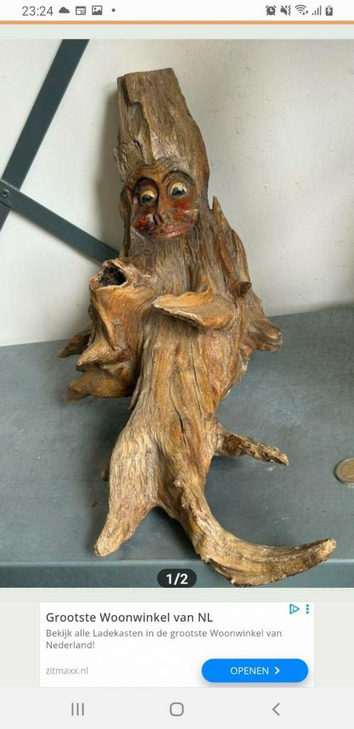 Franse volkskunst folklore wortel eiken, Antiek en Kunst, Antiek | Overige Antiek, Ophalen of Verzenden