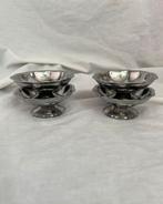 Vintage Franse RVS bloemvormige ijscoupes | jaren 70 | inox, Huis en Inrichting, Ophalen, Overige materialen, Overige stijlen