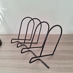 Vintage Ikea Flit boekensteunen bookends metaal 90s zwart, Ophalen of Verzenden, Zo goed als nieuw