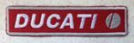 Patch Ducati - 124 x 32 mm, Ophalen of Verzenden, Nieuw