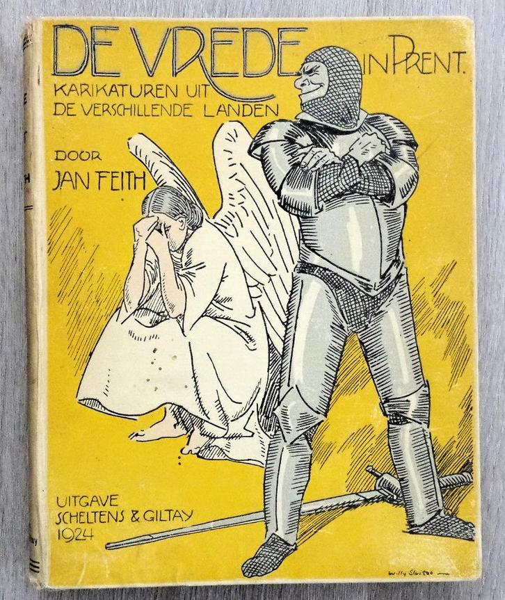 De vrede in prent HC Jan Feith - Politieke karikaturen, Antiek en Kunst, Antiek | Boeken en Bijbels, Ophalen of Verzenden