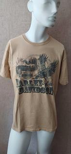 Vintage Harley Davidson Motor shirt L Topstaat Origineel, Verzenden, Zo goed als nieuw, Maat 52/54 (L), Beige