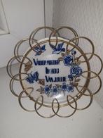 Vintage Bordje met Gouden Houder, Ophalen of Verzenden