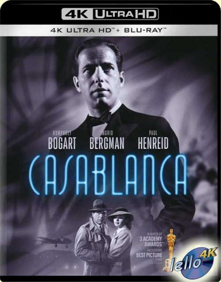 Blu-ray 4K Casablanca (1942 Humphrey Bogart Ingrid Bergman)K, Cd's en Dvd's, Blu-ray, Nieuw in verpakking, Klassiekers, Ophalen of Verzenden