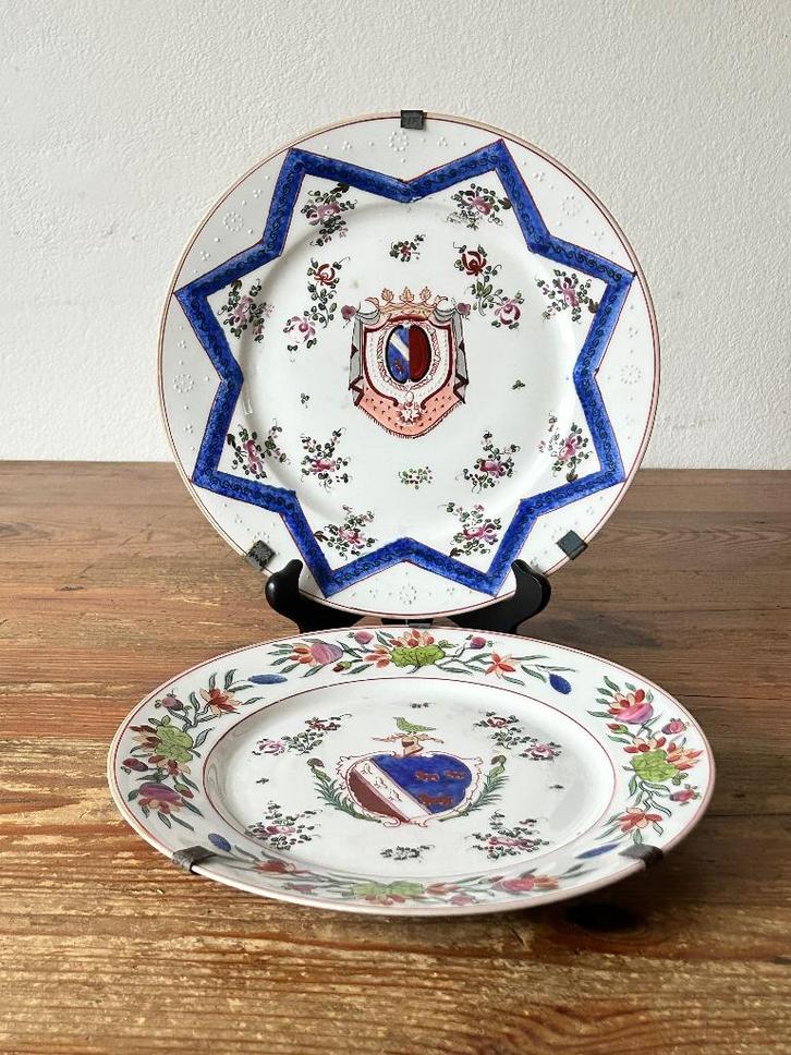 2 Wandborden / sierborden - Samson - porselein, Antiek en Kunst, Antiek | Porselein, Ophalen of Verzenden