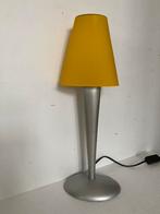 Jaren 90 Ikea bedlamp / tafellamp met geel glazen kapje, Minder dan 50 cm, Jaren 90, Gebruikt, Ophalen of Verzenden