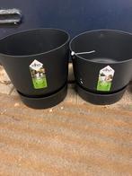 Set van 3 Elho bloempotten - Nieuwstaat, Kunststof, Rond, M, Ophalen of Verzenden