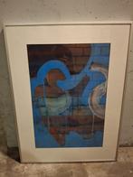 origineel ingelijst Schilderij F.Hemmes MOET WEG, Antiek en Kunst, Ophalen