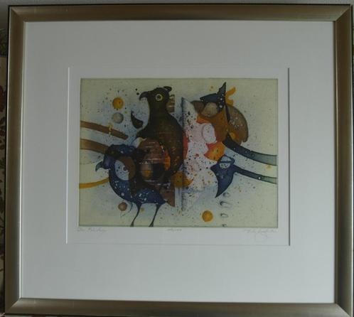 '' Abstracte compositie '', Antiek en Kunst, Kunst | Litho's en Zeefdrukken, Ophalen of Verzenden