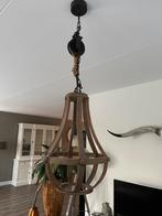 HANGLAMP KROONLUCHTER HOUT, Huis en Inrichting, Lampen | Kroonluchters, Ophalen of Verzenden, Zo goed als nieuw, Hout