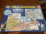 Jan van Haasteren puzzel 3 in 1 3000 stukjes, Hobby en Vrije tijd, Ophalen of Verzenden, Meer dan 1500 stukjes, Zo goed als nieuw