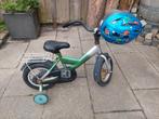 Loekie kinderfiets + helm, Fietsen en Brommers, Fietsen | Kinderfietsjes, Ophalen, Gebruikt, Minder dan 16 inch, Zijwieltjes