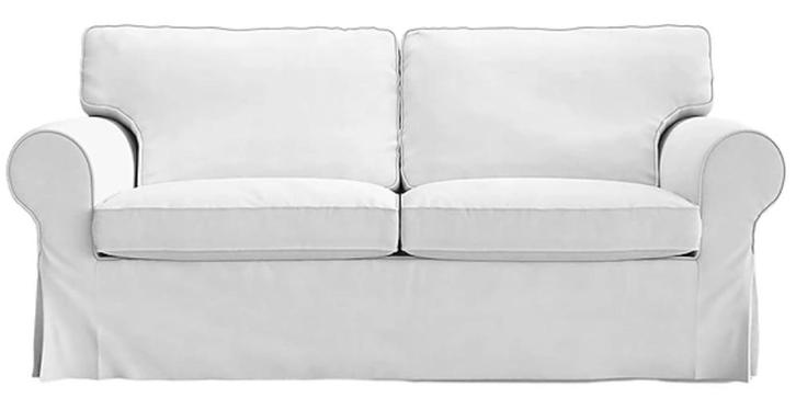 IKEA Ektorp twee witte hoezen voor 2-zitsbank, Huis en Inrichting, Banken | Bankstellen, Zo goed als nieuw, Rechte bank, Tweepersoons