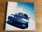 Saab 93 Viggen autofolder 2000 brochure 9-3 9 3, Ophalen of Verzenden, Zo goed als nieuw, Overige merken
