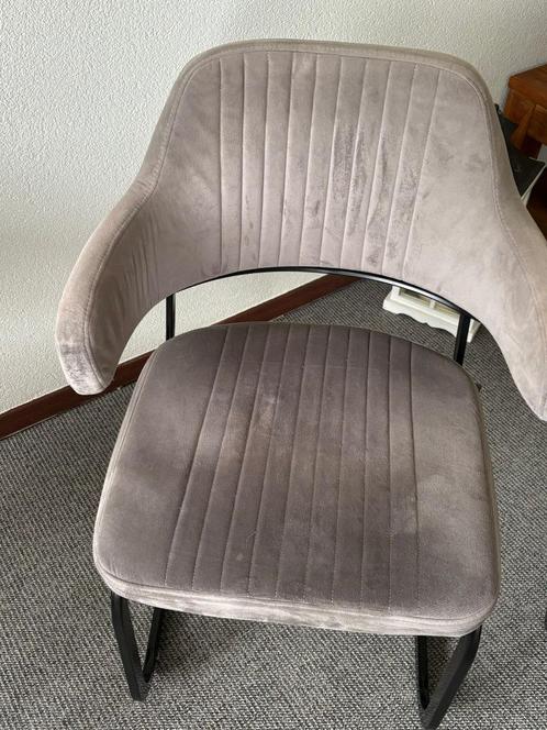 Eetkamerstoelen, Huis en Inrichting, Stoelen, Gebruikt, Vijf, Zes of meer stoelen, Stof, Grijs, Ophalen