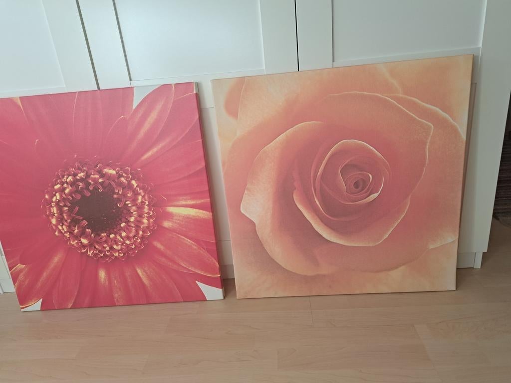 Bloemen Prints Set, Huis en Inrichting, 50 tot 75 cm, Ophalen of Verzenden, 50 tot 75 cm, Print