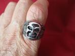 Skull Biker ring Ø 20,7 mm # SALE #, 20 of groter, Heer, Nieuw, Zilver