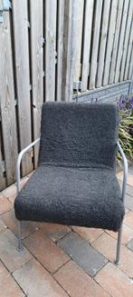 Grijze relaxstoel voor studentenkamer, Ophalen of Verzenden, Gebruikt, 75 tot 100 cm, Stof