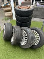 Set zomer en winterbanden 205/55/16, Auto-onderdelen, Banden en Velgen, Ophalen, 16 inch, Banden en Velgen, 205 mm