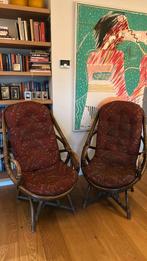 Rotan stoelen jaren 70/80, Ophalen, Gebruikt, 75 tot 100 cm, Riet of Rotan