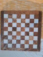 Marmer Schaakbord Wit en Bruin, Een of twee spelers, Ophalen, Zo goed als nieuw