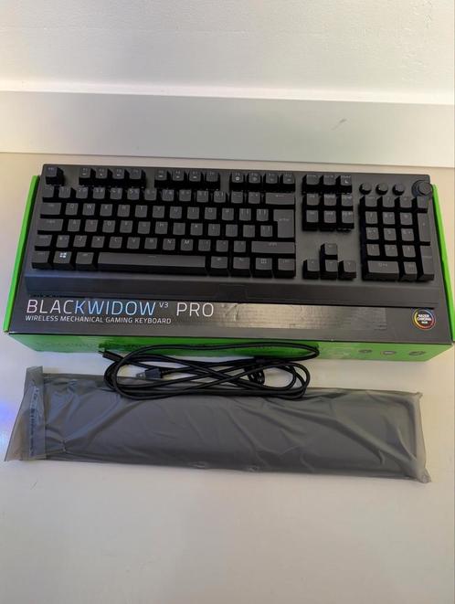 Razer black widow V3 PRO + PBT keycaps, Computers en Software, Toetsenborden, Zo goed als nieuw, Qwerty, Draadloos, Gaming toetsenbord