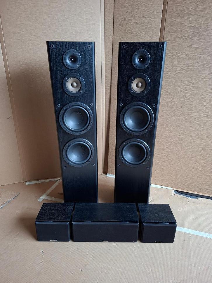 Pioneer 5.0 Surround Luidsprekers - S-ES3TB, Audio, Tv en Foto, Luidsprekers, Gebruikt, Front, Rear of Stereo speakers, 120 watt of meer