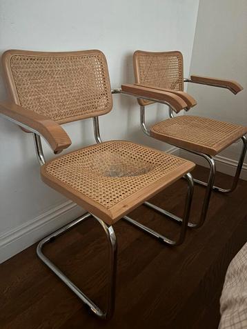 Webbing buisframe eetkamer stoelen, thonet, cesca 2 stuks beschikbaar voor biedingen