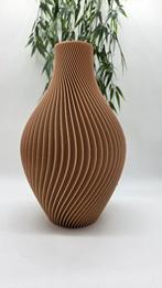 Prachtige Japandi ribbelvaas “Olive” TOP decoratie!, Overige kleuren, Koers Design, Nieuw, Ophalen of Verzenden