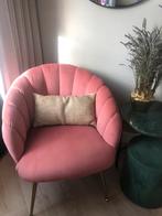 Zo goed als nieuw, velvet stoel met goudkleurige poten., Ophalen, Zo goed als nieuw, Stof