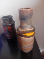 2 mooie seventies vazen / perfecte staat, Ophalen of Verzenden, Zo goed als nieuw, Glas, Minder dan 50 cm
