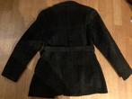 Zwarte suede dammes jas, Ophalen of Verzenden, Zo goed als nieuw, Zwart