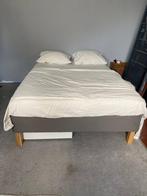 TEAB Espevar IKEA Boxspring 140x200 Grijs lattenmatrasbodem, Ophalen, Tweepersoons, 140 cm, Zo goed als nieuw