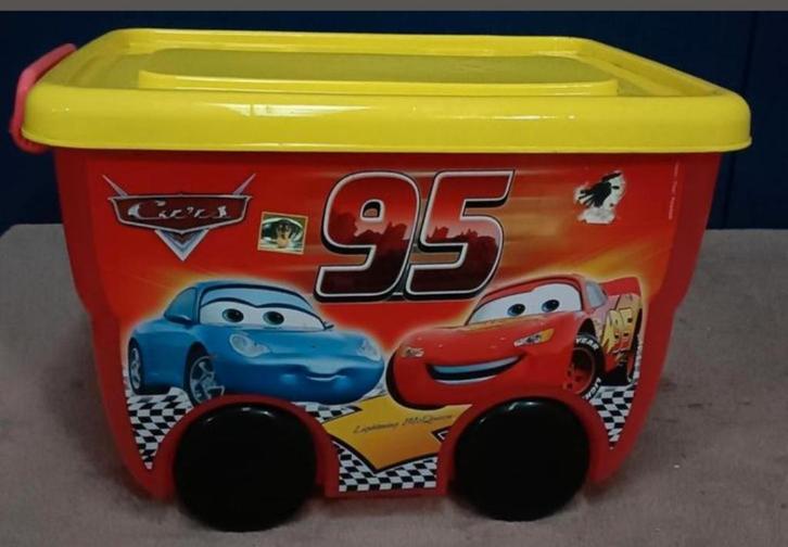 Cars opbergbak / speelgoedkist op wielen, Verzamelen, Speelgoed, Ophalen of Verzenden