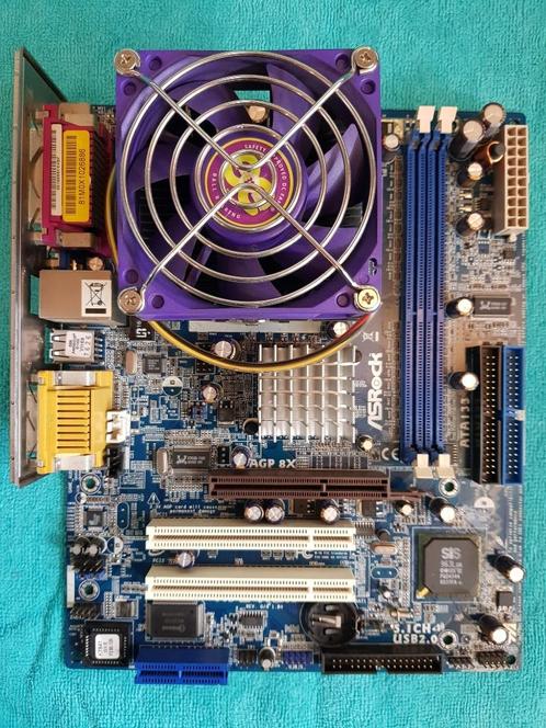 Vintage Pc MOEDERBORD= ASRock socket A + AMD Athlon XP 2000+, Computers en Software, Moederborden, Gebruikt, AMD, DDR, Ophalen of Verzenden
