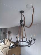 Landelijke lamp met touw detail, Huis en Inrichting, Ophalen, Gebruikt, Metaal, Landelijk