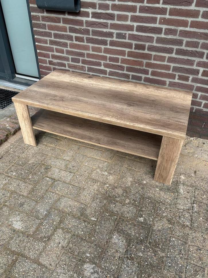 Houten Salontafel met Onderblad, Huis en Inrichting, Tafels | Salontafels, Gebruikt, Minder dan 50 cm, 50 tot 100 cm, Rechthoekig