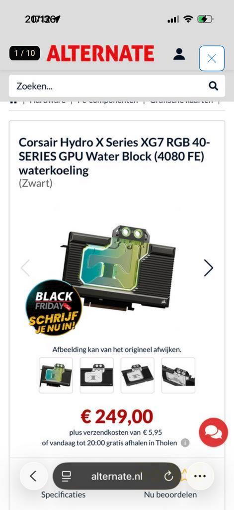 Nieuwe Corsair XG7 RGB RTX 4080 FE Founders Edition, Computers en Software, Videokaarten, Ophalen of Verzenden, Nieuw, GDDR6, PCI-Express 4