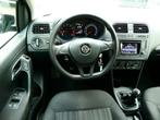 Volkswagen Polo 1.0i 75pk 5-deurs 1e eig. Airco Cruise PDC M, Stof, Gebruikt, Euro 6, Zwart