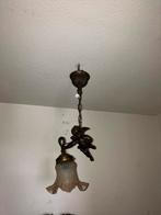 Bronzen engel hanglamp., Antiek en Kunst, Antiek | Lampen, Ophalen of Verzenden