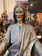 Zeer groot Christi Jesus bronzen standbeeld 97cm, Antiek en Kunst, Antiek | Religie, Ophalen