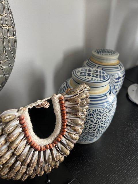 Antieke gemberpotten, Huis en Inrichting, Woonaccessoires | Vazen, Zo goed als nieuw, Blauw, Minder dan 50 cm, Aardewerk of Porselein