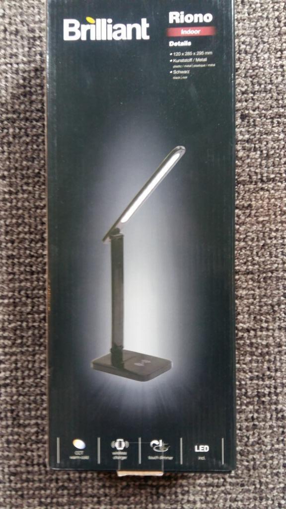 Zwarte nieuwe draadloze led bureaulamp., Huis en Inrichting, Lampen | Tafellampen, Nieuw, Minder dan 50 cm, Overige materialen