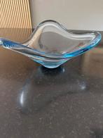Holmegaard denenmarken Glazen schaal, blauw accent, Antiek en Kunst, Antiek | Glas en Kristal, Verzenden
